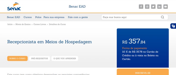 Curso Online para Recepcionista de Hospedagem 